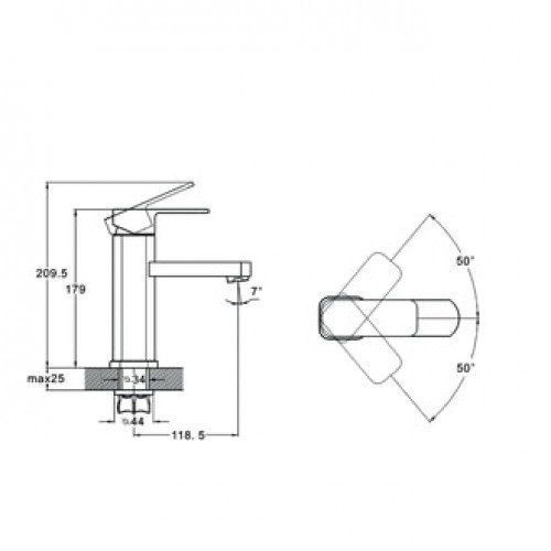Смеситель для умывальника, LEB1-A123