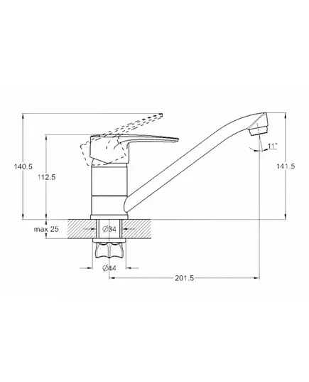 Смеситель для кухни, PED4-A181