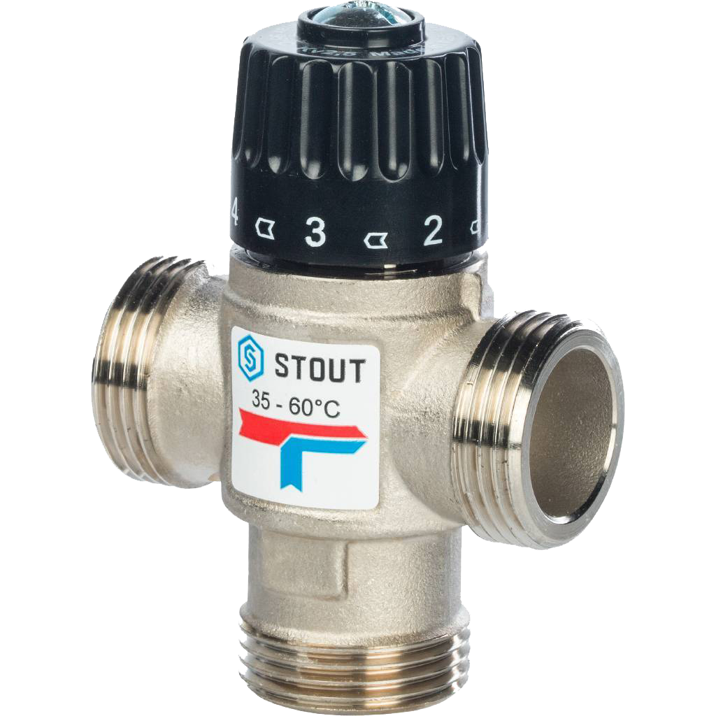 Термостатические смесительные клапана для систем отопления и ГВС, STOUT