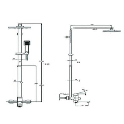 Смеситель для ванной, LEB16-A123