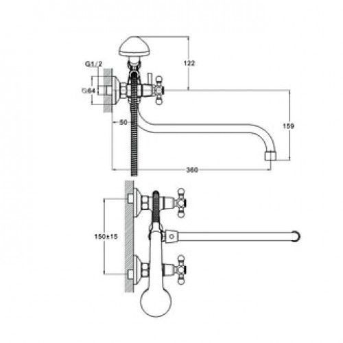 Смеситель для ванной, LML7-A605