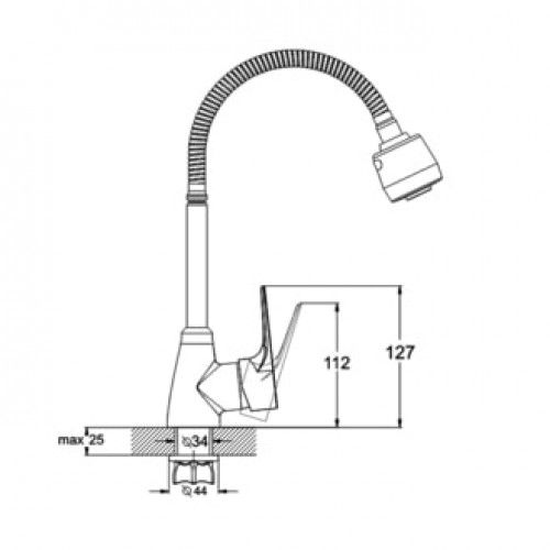 Смеситель для кухни, SOP4-E045