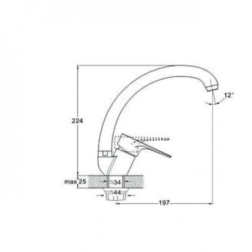 Смеситель для кухни, PUD4-A045