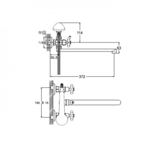 Смеситель для ванной, DFR7-B722