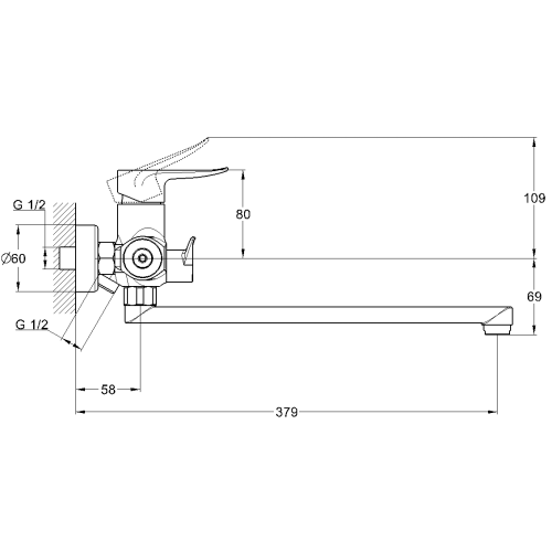 Смеситель для ванной, NOG7-A134