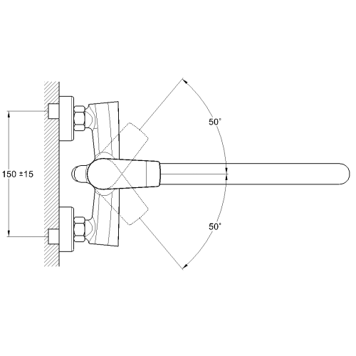 Смеситель для ванной, NOG7-A134