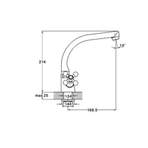 Смеситель для кухни, DTZ4-D827