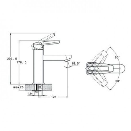 Смеситель для ванны, NOF1-A033