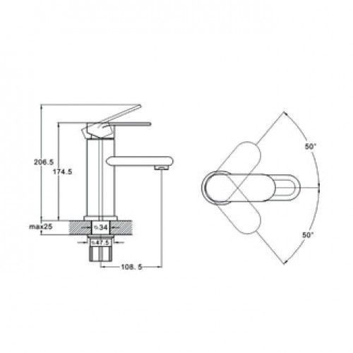 Смеситель для ванны, LOB1-A128