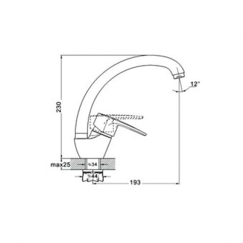 Смеситель для кухни, YUB4-A181