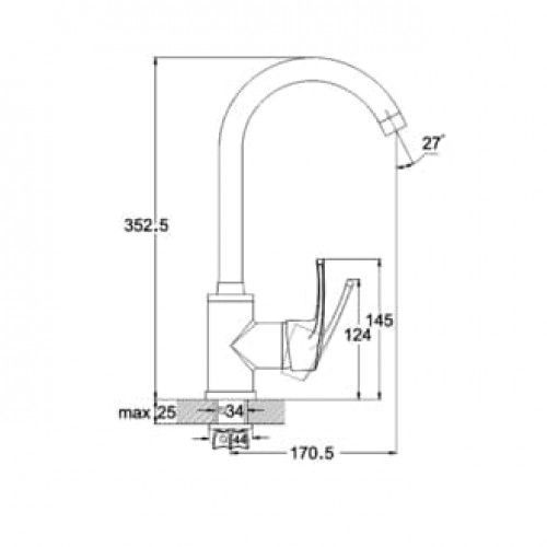 Смеситель для кухни, SAR4-B181