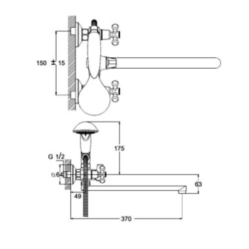 Смеситель для ванной, DTZ7-A827