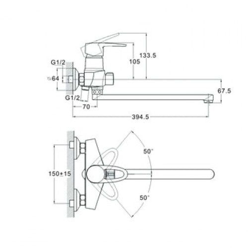 Смеситель для ванной, Z63-NKE-A180
