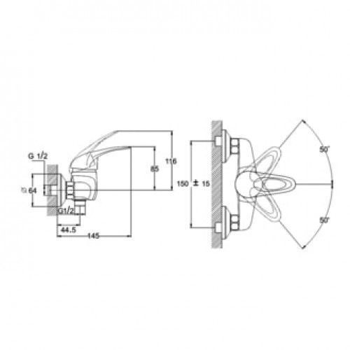 Смеситель для ванной, NHK6-C048