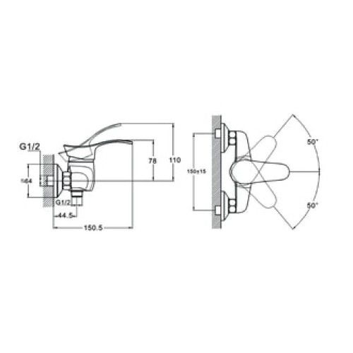 Смеситель для ванной, NHK5-A048