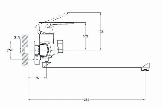 Смеситель для ванной, EDN7-A183
