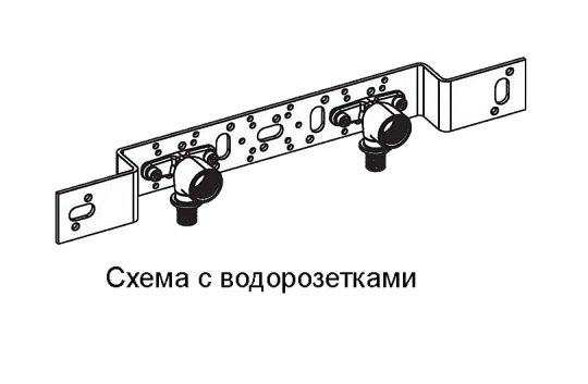 Планка (кронштейн) для водорозеток 