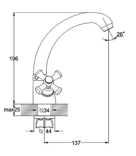Смеситель для кухни, DTZ4-B827