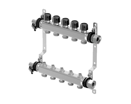 Коллектор для радиаторов Vario S на 2 контура, с балансировочными клапанами, Uponor
